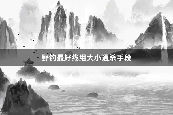 野钓最好线组大小通杀手段